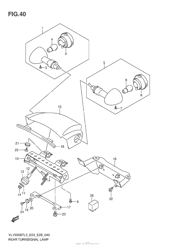 VL1500BT Rear Turnsignal Lamp