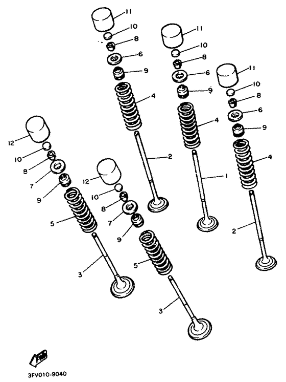 FZR750R Клапана