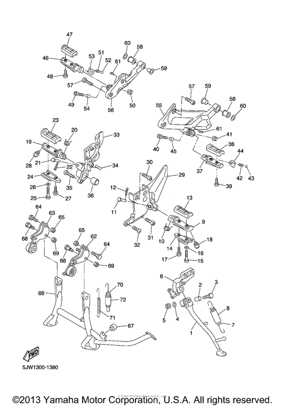 FJR1300 Подножки