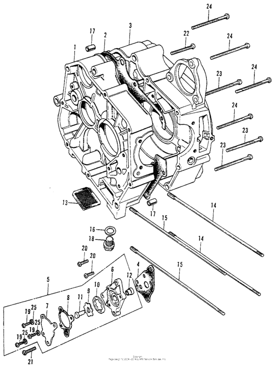 Crankcase + oil pump