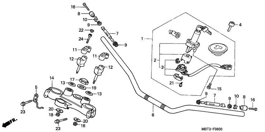 Handle pipe/top bridge