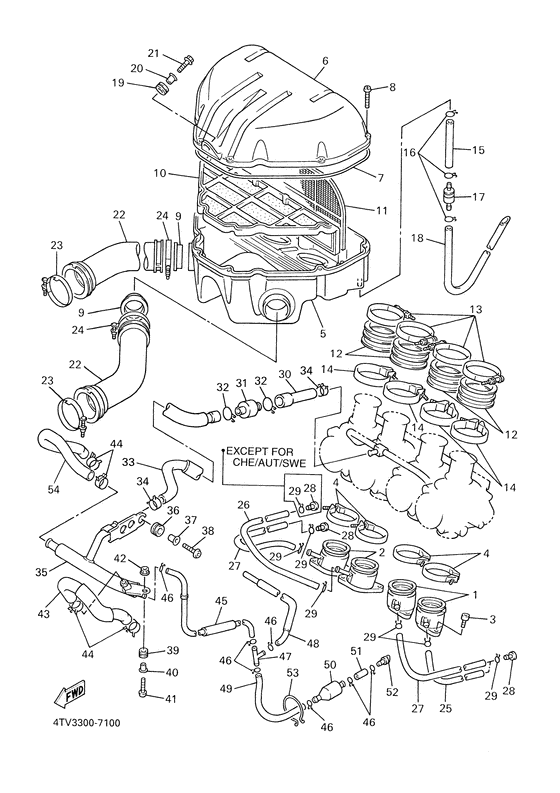 YZF600R Впускная система