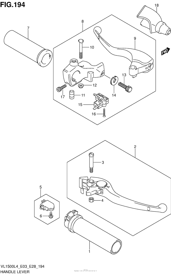 VL1500B Handle Lever (Vl1500Bl4 E03)