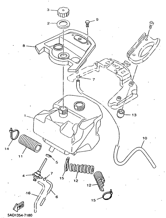 YN50R Топливный бак