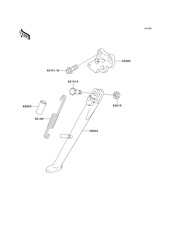 ZX900 Подножка