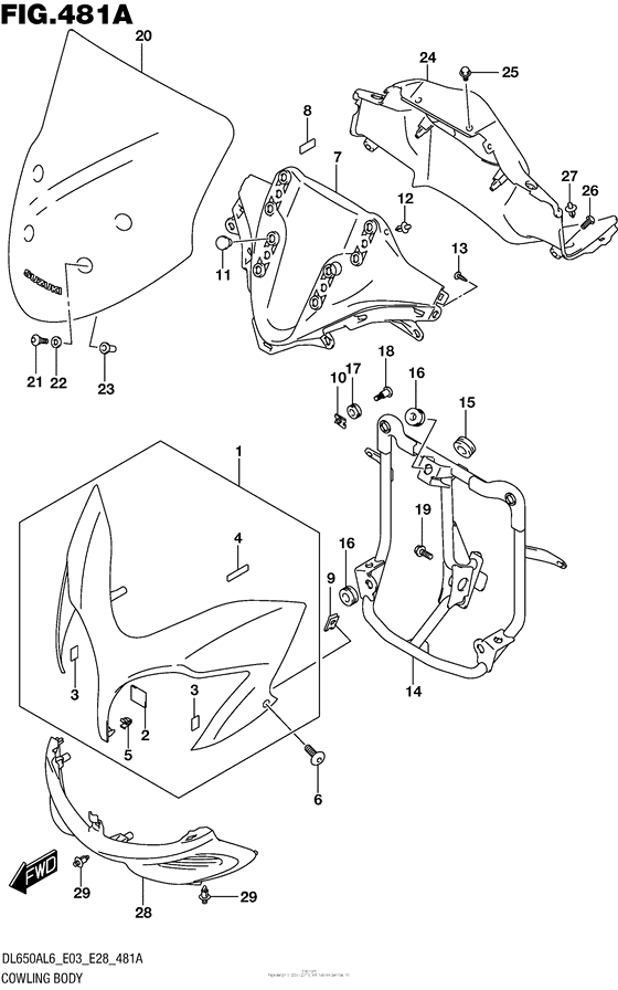 Cowling Body (Dl650Al6 E28)