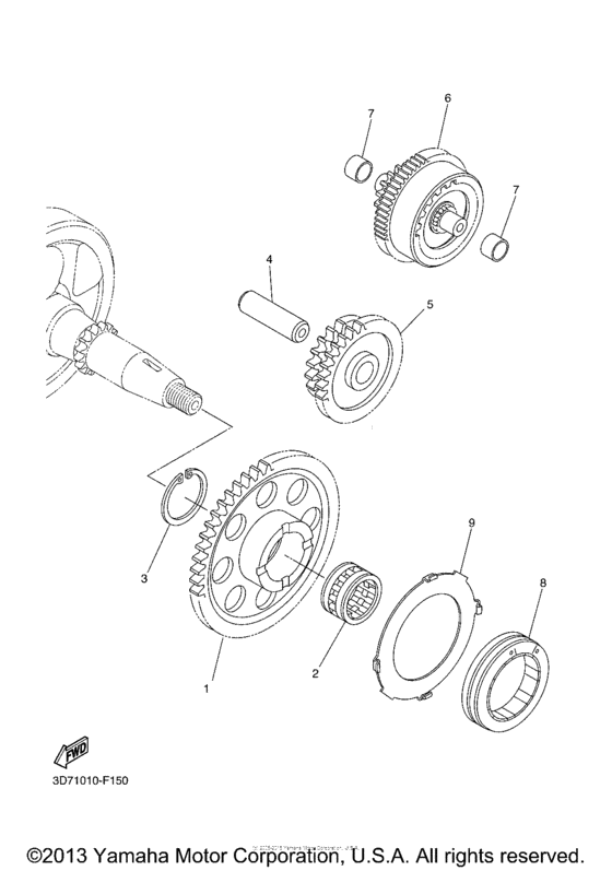 WR250R Муфта стартера