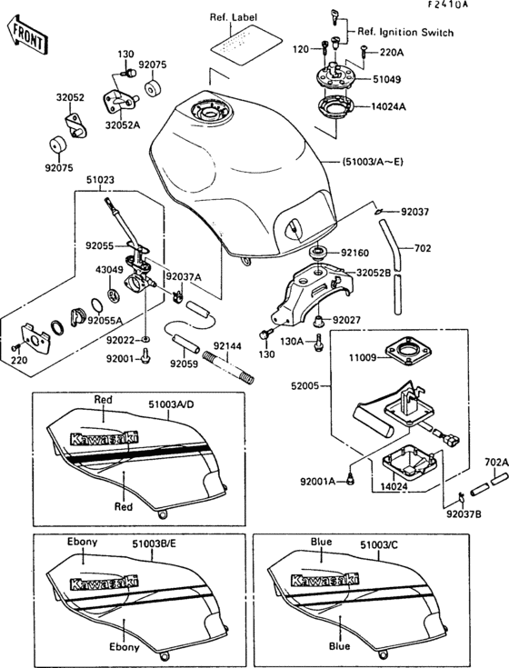 Fuel tank(1/2)(zx1000-b2)