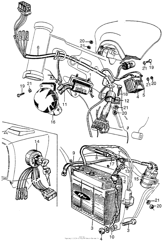 Wire harness + battery