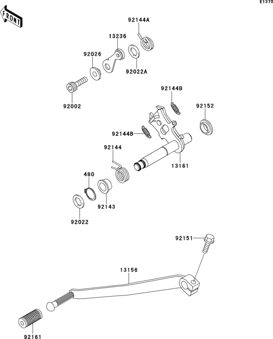 EJ650 Механизм переключения передач