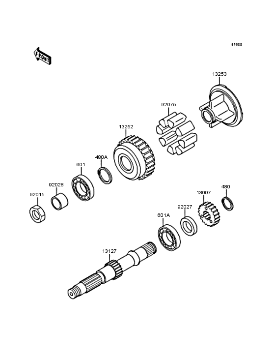 Secondary shaft