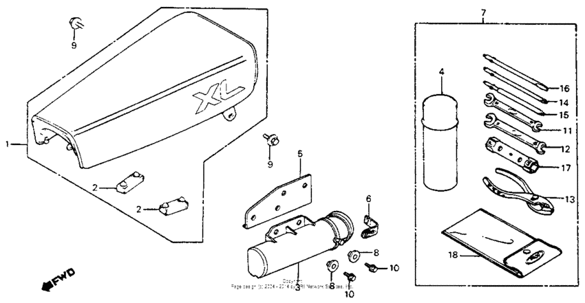 Seat + tools