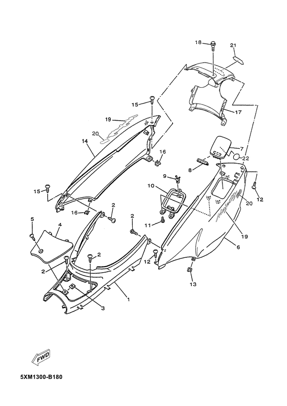 YP180E Боковые обтекатели