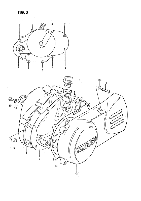 Crankcase cover ass`y  (v