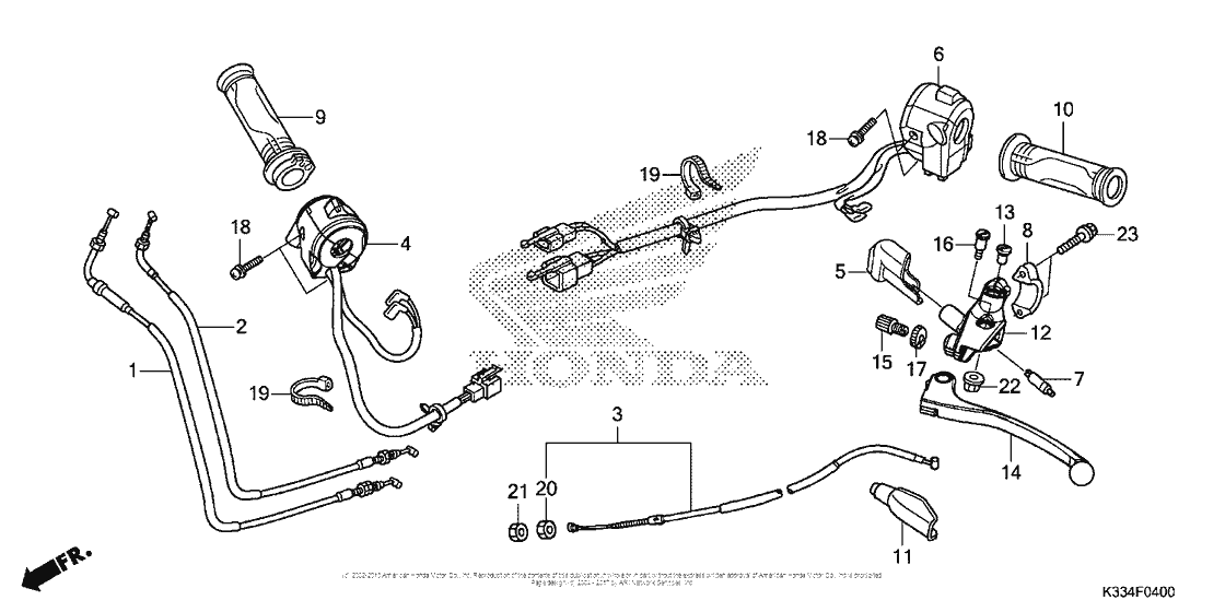 Handle Lever + Switch + Cable