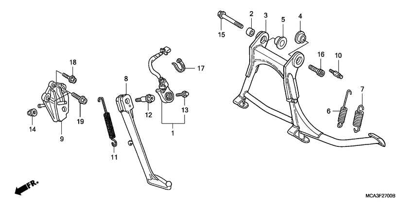 GL1800 (ABS) Stand comp