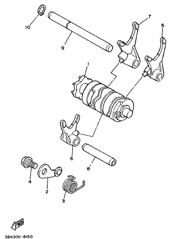 Shift cam. fork