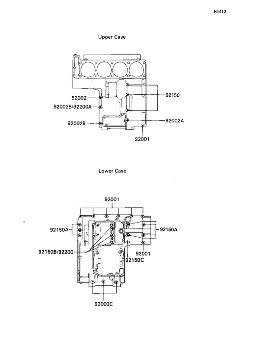 ZX1100 Болты крепления картера