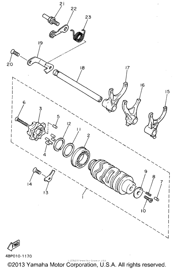 XJ600SG Вилки переключения