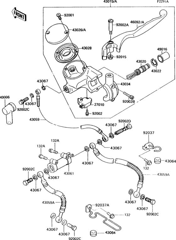 Front master cylinder(vn750-a7/a8/a9)