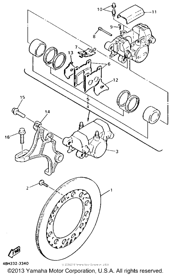 GTS1000AE Задний суппорт