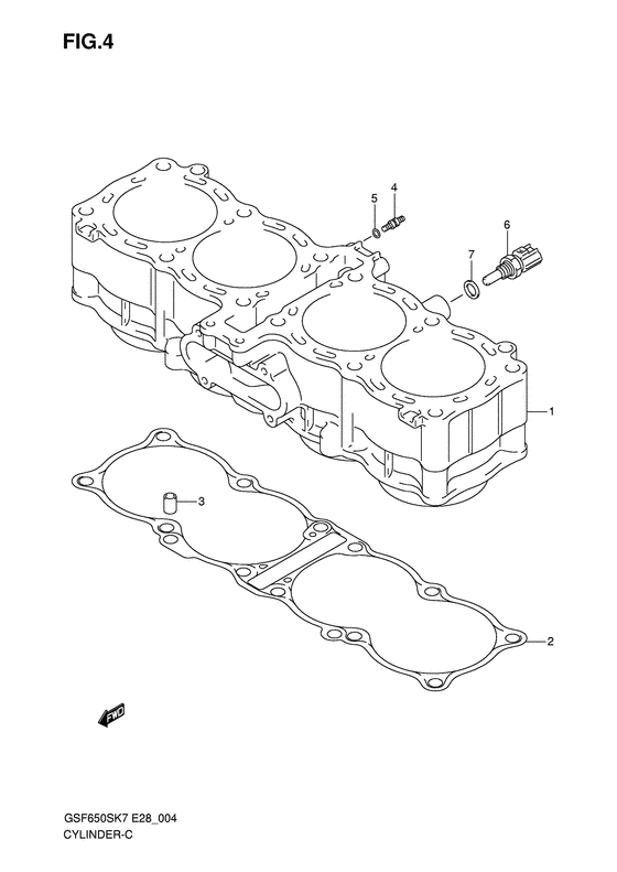 GSF650S Цилиндр