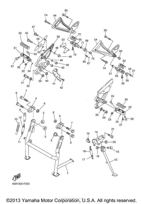 FZS6XCB Подножки