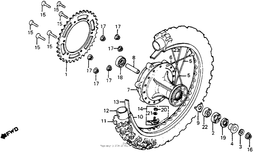 Rear wheel 82