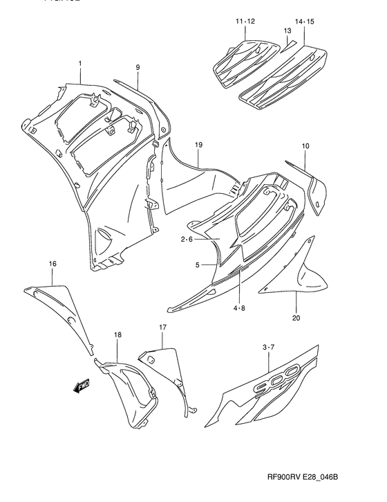 RF900 Under cowling body