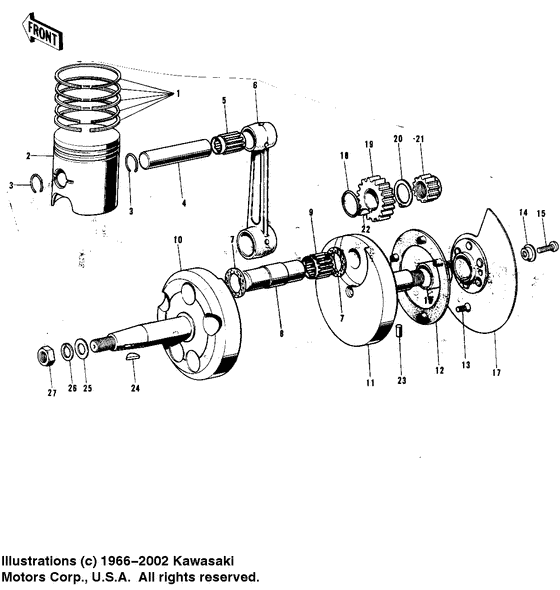 Crankshaft/piston/rotary valve