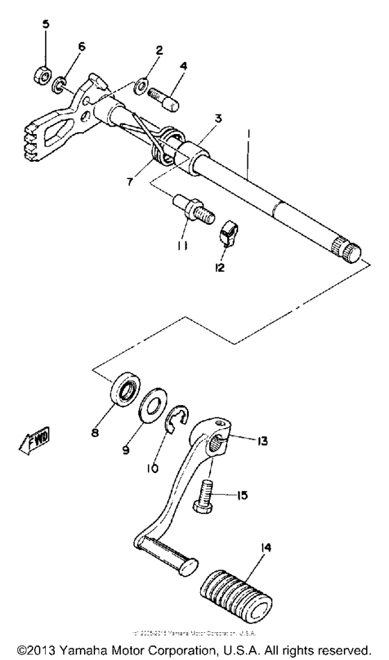 Shift shaft pedal