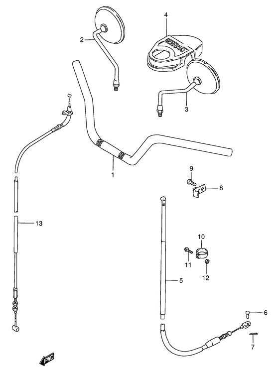 Handlebar - front cable