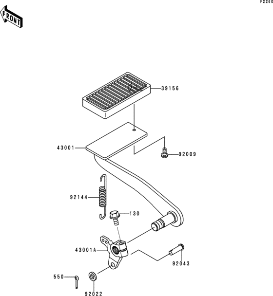  Педаль тормоза
