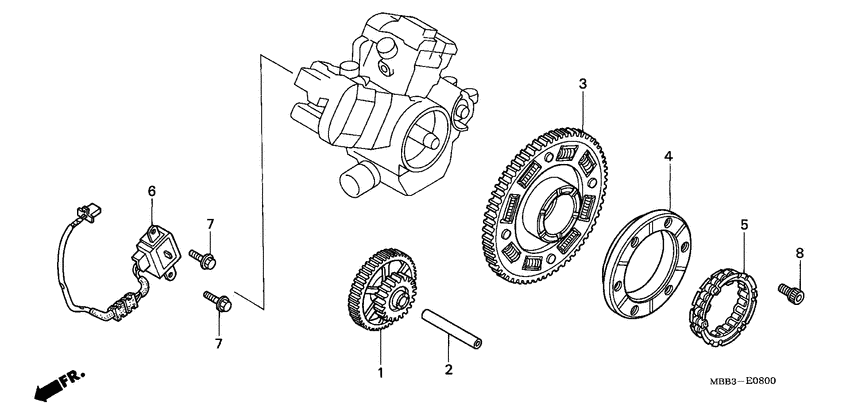 Pulse generator/ starting clutch