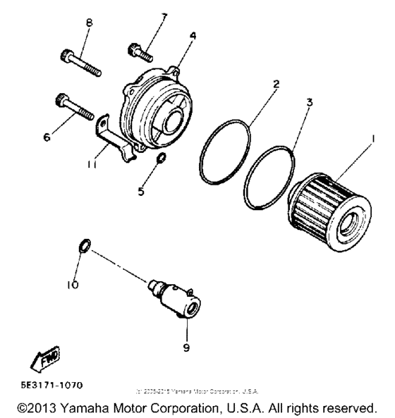XV750W Маслянный фильтр