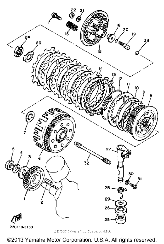 XV500K Сцепление
