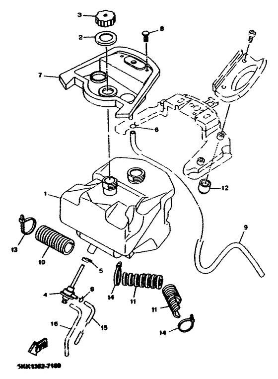 YN100 Топливный бак