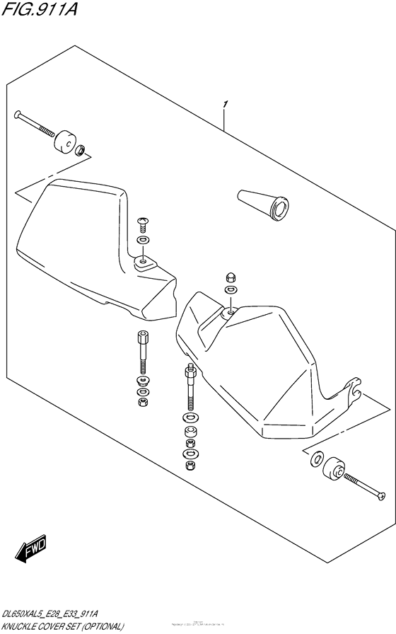 DL650X (ABS) Knuckle Cover Set (Optional)