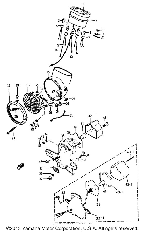 Head lamp and tail lamp
