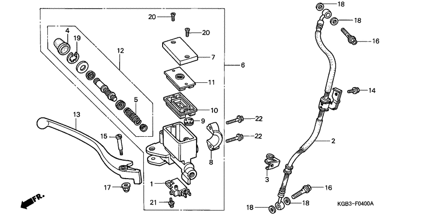 Fr. brake master cylinder