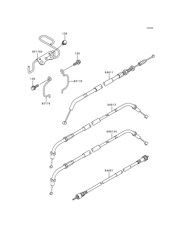 BJ250 Тросы управления