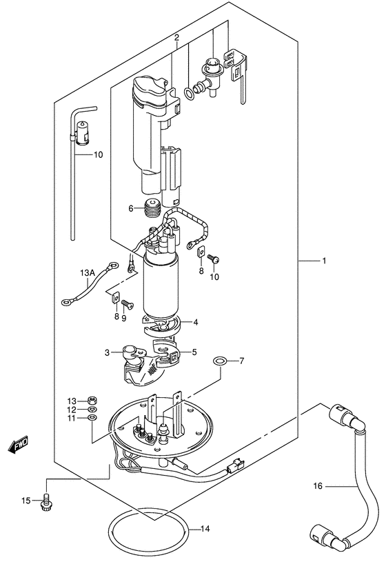 GSX-R600U1 Топливный насос