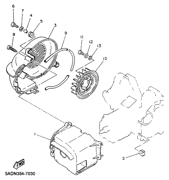 YN50R Air shroud. fan