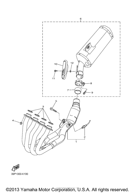 FZ8NBCG Выхлопная система