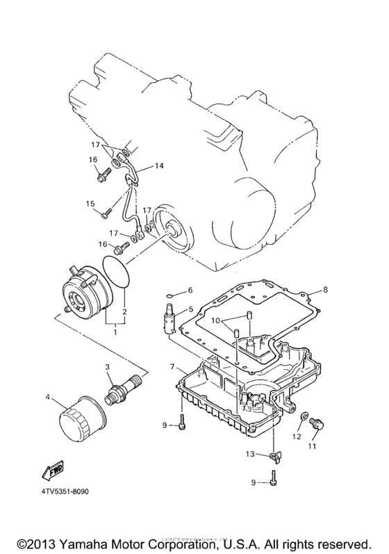YZF600RMC Масляный картер