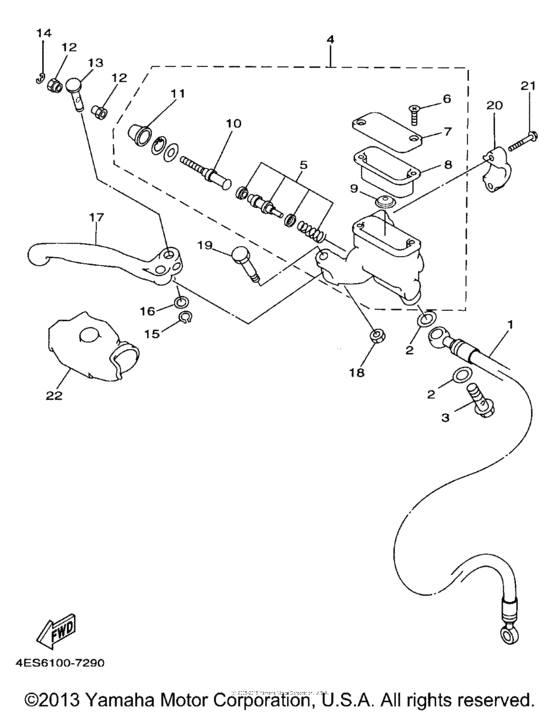 YZ80K1 Главный тормозной цилиндр