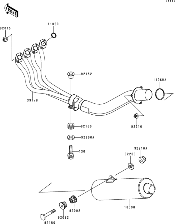 ZX600 Глушитель