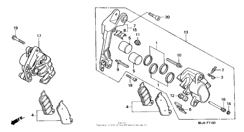 Front brake caliper (1)