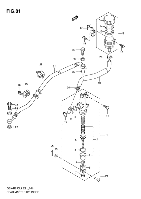 GSX-R750 Задний торм цилиндр