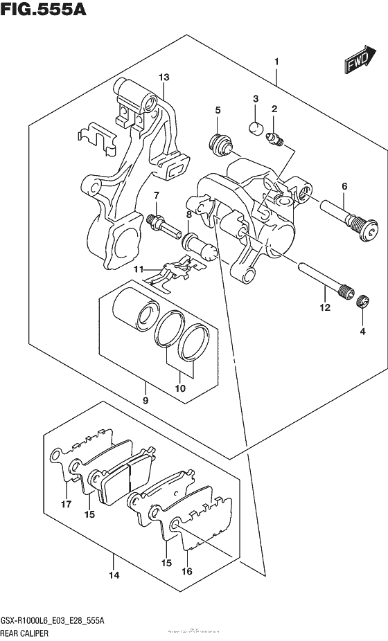 Rear Caliper (Gsx-R1000L6 E03)